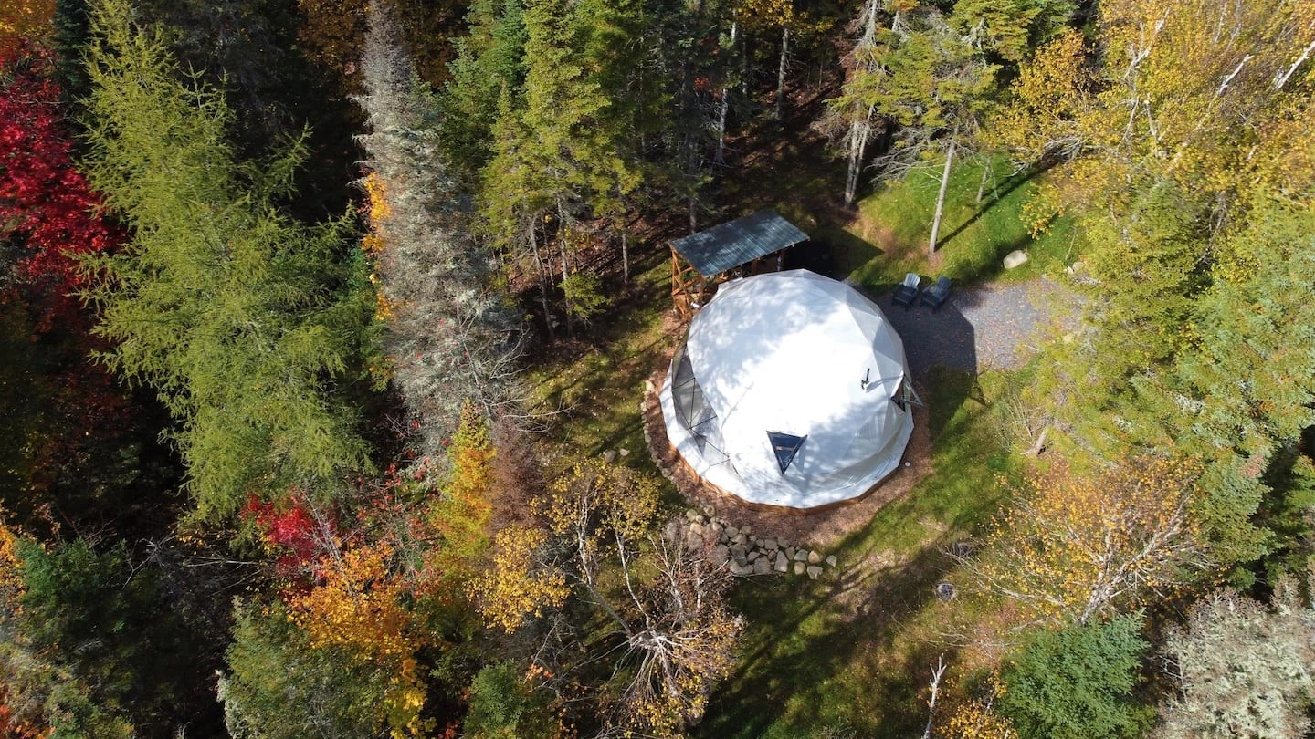 Close-Up Of Dome Tents